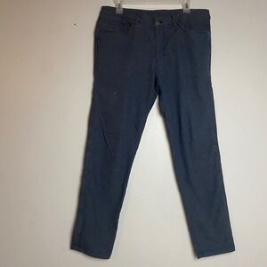 Mens Lululemon ABC Pant Classic Tech Canvas 34" Heathered Deep Navy FLAW READ